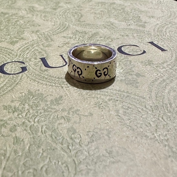 Gucci Ghost Skull Silver Band